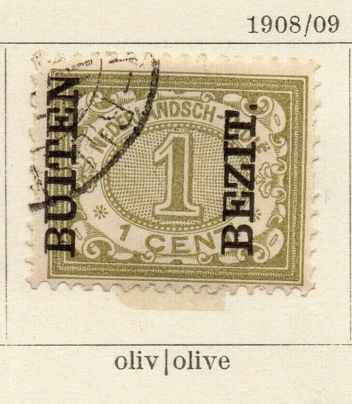 Dutch Indies 1908-09 Early Issue Fine Used 1c. Optd NW-171984