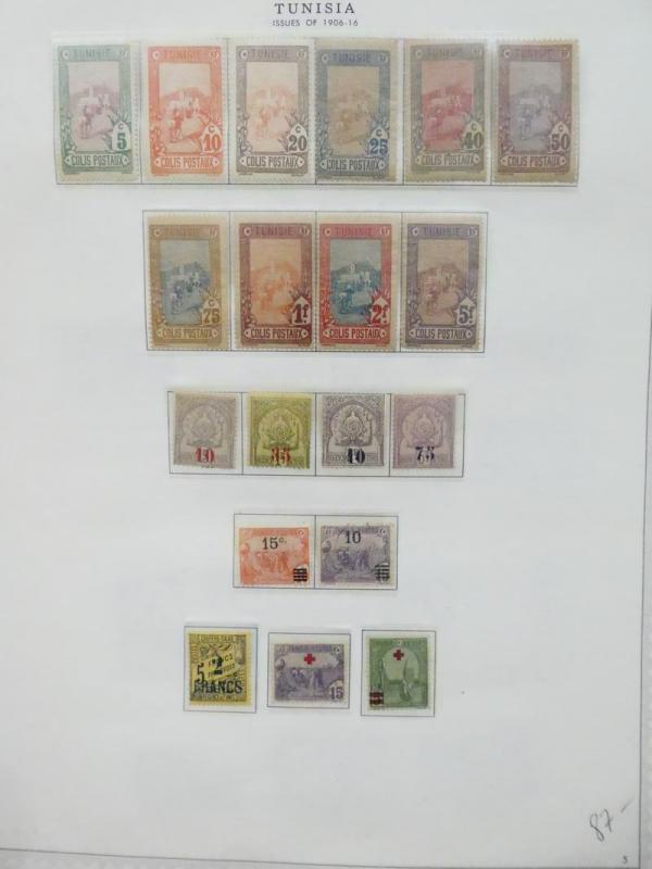 EDW1949SELL : TUNISIA Nice Mint collection on album pages mostly NH. Sc Cat $225