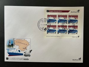 Lithuania 2024 Definitives Regina Seaways ferry ship BeePost sheetlet FDC