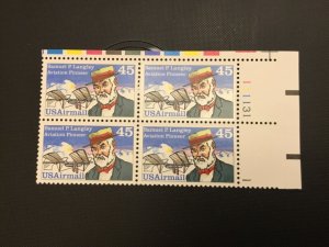 ICOLLECTZONE US C118 plate block VF NH