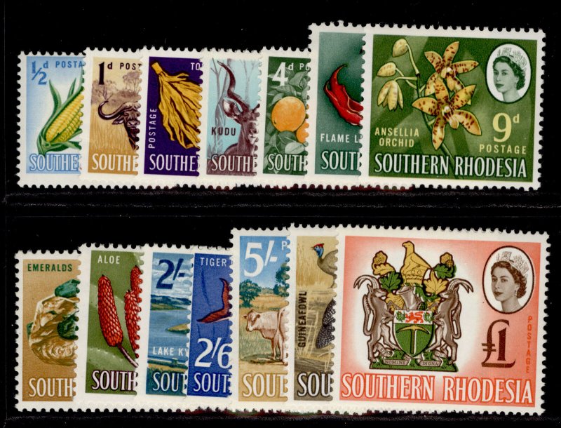 SOUTHERN RHODESIA QEII SG92-105, 1964 complete set, NH MINT. Cat £38. 