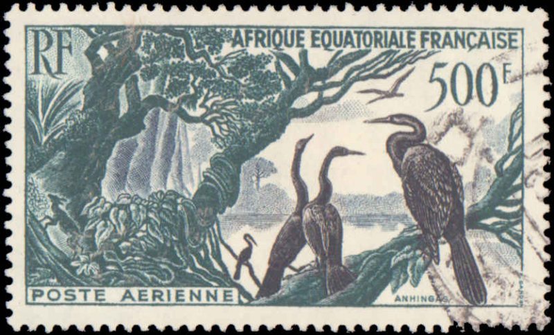 French Equatorial Africa #C37, Complete Set, 1953, Birds, Used