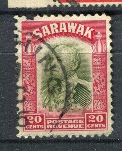 SARAWAK; 1934 early Brooke issue fine used 20c. value