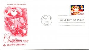 FDC 1991 SC #2580 Artcraft Cachet - Santa ID - Single - J2723