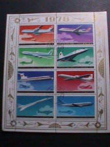 ​KOREA-1978-SC# 1749a -PASSENGER AIRCRAFTS- CTO SHEET VF WE SHIP TO WORLD WIDE