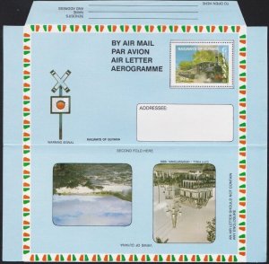 GUYANA 90c Railways pictorial aerogramme unused ...........................B3276