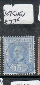 SEYCHELLES  KGV  15C     SG 75   VFU   P0716H