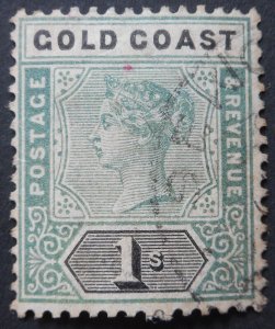 Gold Coast 1899 QV One Shilling SG 31 used