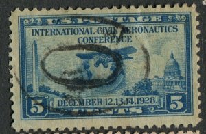 650  5c  International Civil Aeronautics Conference Used  VF