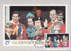 Guernsey 1981 Princess Diana Royal Wedding set (7) Maximum Cards VF