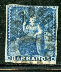 Barbados # 6, Used.