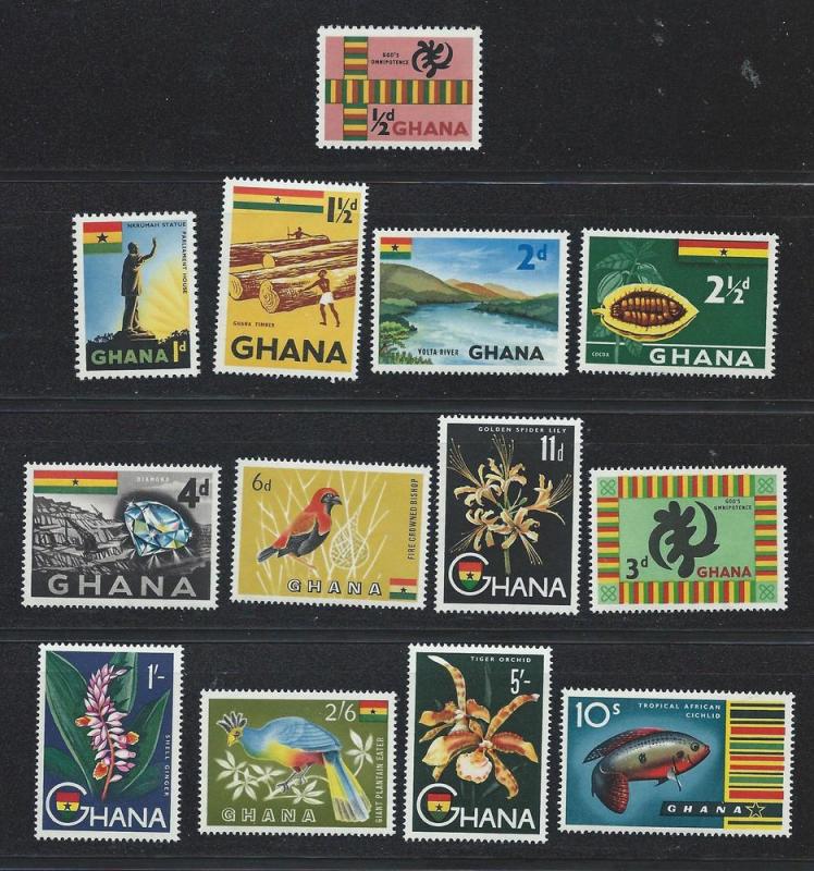 GHANA SC# 48-60 F-VF MNH 1959