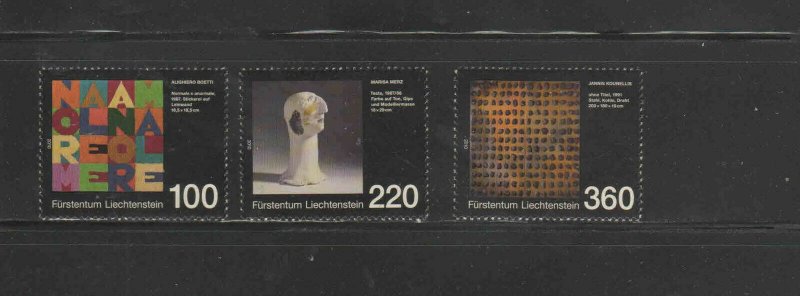 LIECHTENSTEIN #1498-1500  2010 WORKS FROM THE MUSEUM OF ARTS    MINT  VF NH  O.G