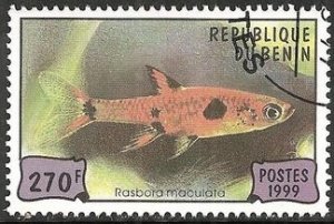 Benin 1151 - Cto - 270fr Dwarf Rasbora (1999) (cv $0.90)