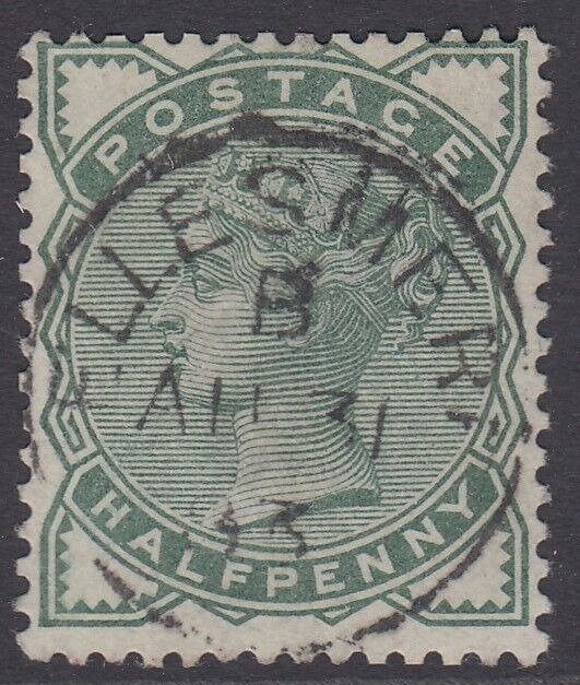 SG 164 ½d deep green. Very fine used with an upright Ellesmere CDS