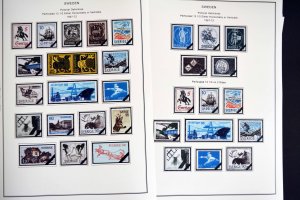 COLOR PRINTED SWEDEN 1941-1970 STAMP ALBUM PAGES (47 illustrated pages)