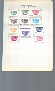 15 Quadrille Pages containing MOGNH stamps from Peru