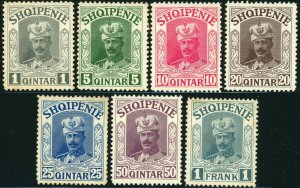 Albania Mi #IIa-IIg Prince Wilhelm Postage Stamp Collection Europe 1914 MLH OG