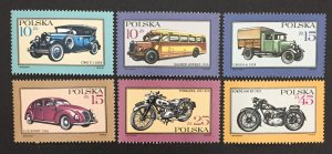 Poland 1987 #2798-2803(6), Motor Vehicles, MNH.