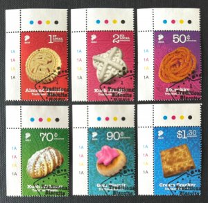 SINGAPORE 2015 TRADITIONAL BISCUITS set of 6V CTO SG#2254-2259