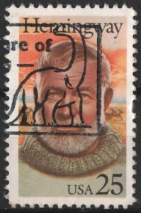 SC#2418 25¢ Ernest Hemingway Single (1989) Used