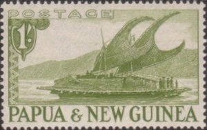 Papua New Guinea 1952 SG10 1/- Lakatoi MLH