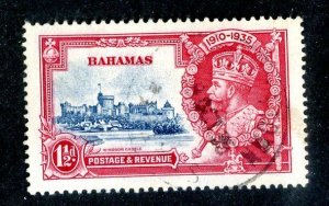 1935  Sc #92 used cv.$4 ( 704 Bahamas )