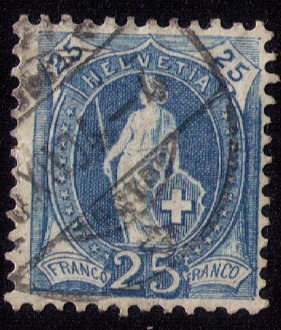 Switzerland Sc 94a Blue Used F-VF