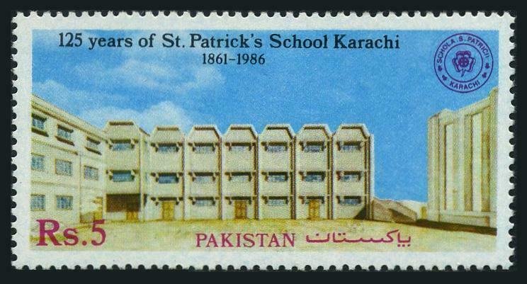Pakistan 676,hinged.Michel 685. St Patrick's School,Karachi,125th Ann.1987.