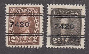 Canada Precancel REGINA 4-232, 4-285