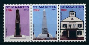 [SM079] St. Martin Maarten 2012 Monuments MNH