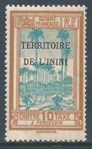 Inini #J2 NH 10c French Guiana Royal Palms Issue Ovptd. Territoire De L...