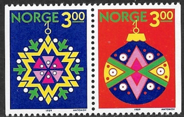 NORWAY 1989 CHRISTMAS Set Sc 952-953 MNH