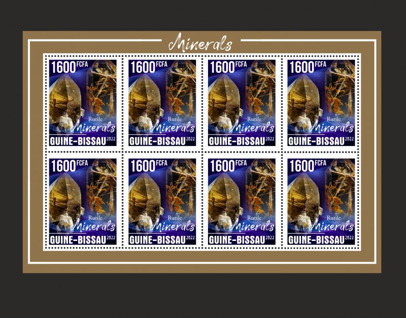 Stamps. Minerals, Geology Guinea - Bissau 2021 year , 6 sheet perforated