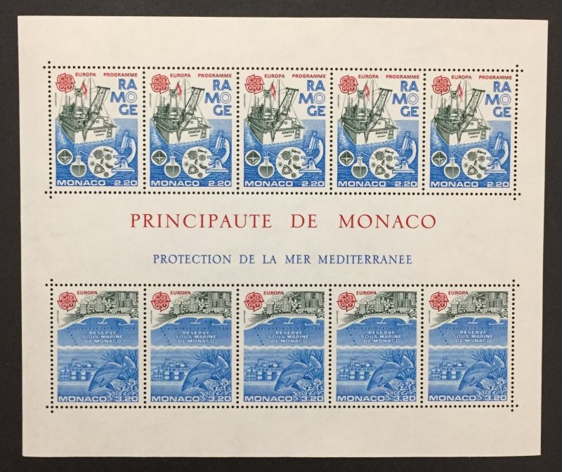 Monaco 1986 #1531a S/S, Europa, MNH.