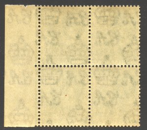 Montserrat Scott 43 MNHOG Block of 4 - 1916 1/2p King George V - SCV $1.80