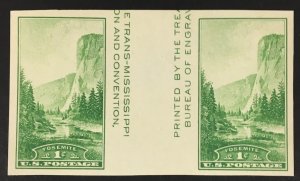 769a 1c Yosemite Park GUTTER PAIR Mint No Gum as Issued XF