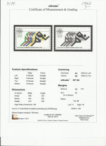 # 1462 MINT NEVER HINGED OLYMPIC RUNNING XF+