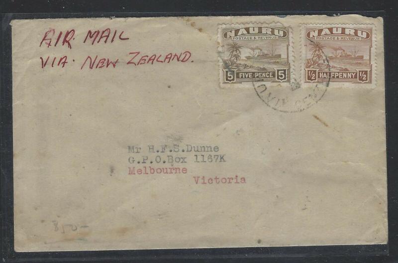 NAURU  (PP2101B)  SHIP 5D+1/2D COVER TO AUSTRALIA