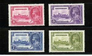 Newfoundland #226-229 (N847) Complete 1935 Silver Jubilee issue, MNH, VF