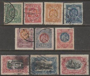 MEXICO 294-303, COMPLETE SET. USED. VF.