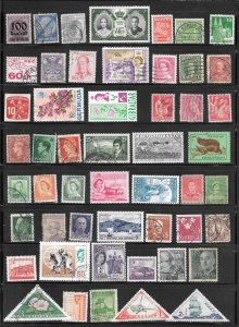 WORLDWIDE Page #751 of 50+ Stamps Mixture Lot Collection / Lot