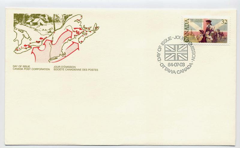 Canada First day cover #1028, United Empire Loyalists