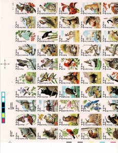 North America Wildlife 22c US Postage Sheet #2286-2335 VF MNH