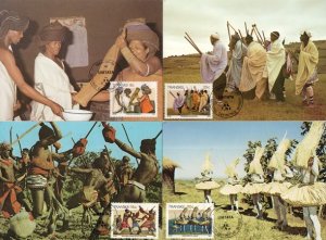 Transkei - 1984 Xhosa Culture Maxi Card Set SG 138-155