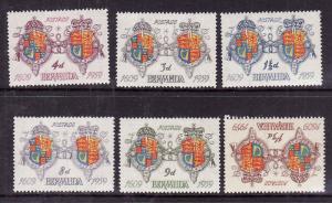 Bermuda-Sc #169-74-unused hinged set-Arms of James I & Elizabeth II-1959-