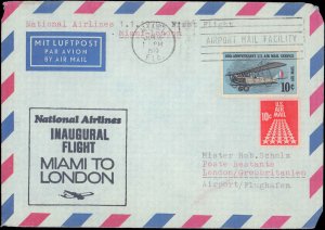 United States, Florida, First Flight, Foreign Destinations, Great Britain, Ge...