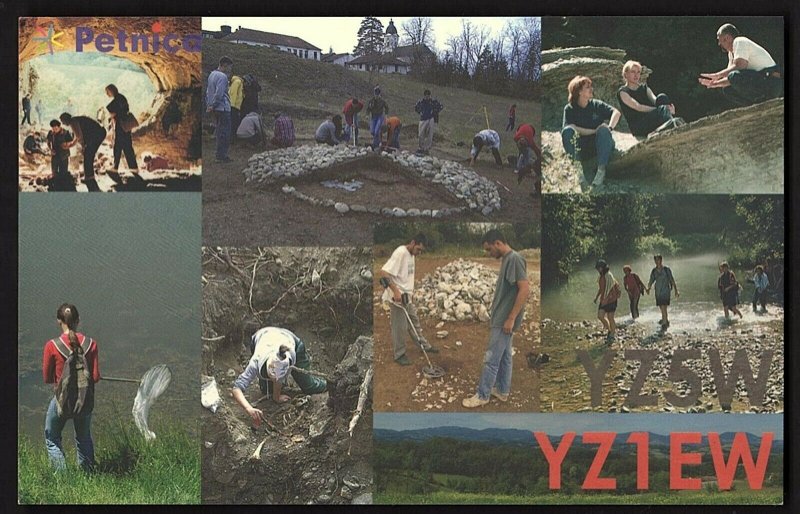 QSL QSO RADIO CARD Petnica Science Center,Pics of Students, Serbia(Q2705)