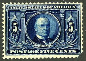 U.S #326 MINT OG HR THIN