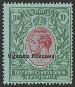 UGANDA 1912 'Uganda Revenue' on KGV 10R, wmk mult crown. Very rare mint. 